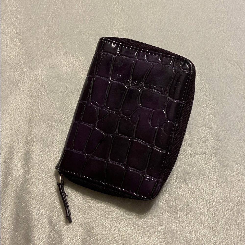 The Limited Faux Croc Travel Passport Wallet